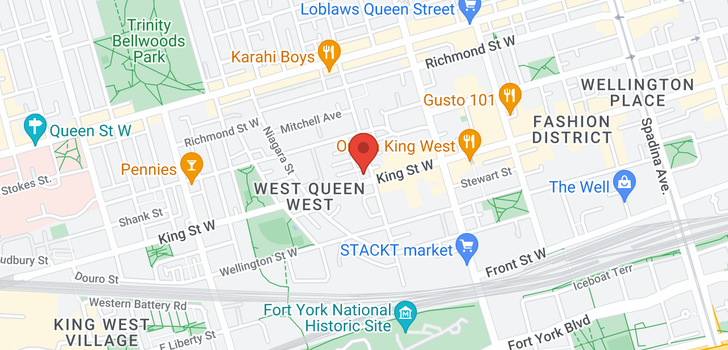 map of #209 -766 KING ST W